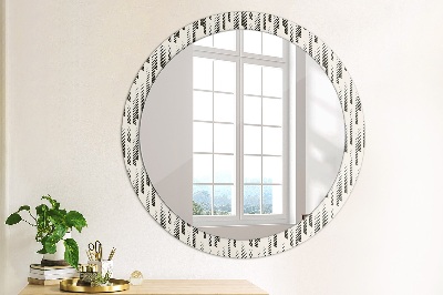 Round decorative wall mirror Stripes pattern