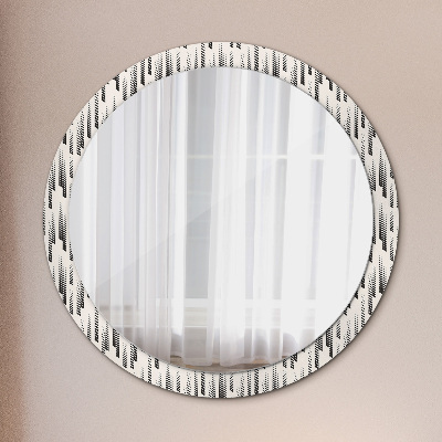 Round decorative wall mirror Stripes pattern