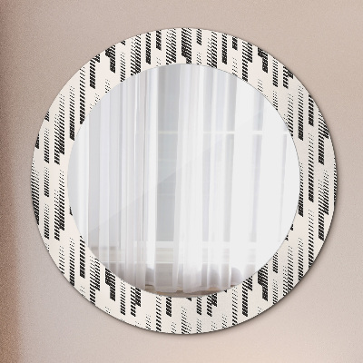 Round decorative wall mirror Stripes pattern