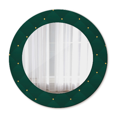 Round decorative wall mirror Green luxury template