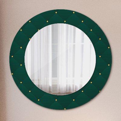 Round decorative wall mirror Green luxury template