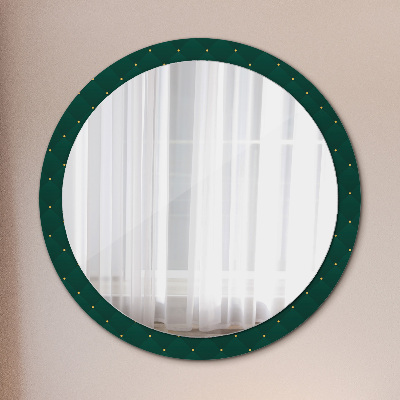 Round decorative wall mirror Green luxury template