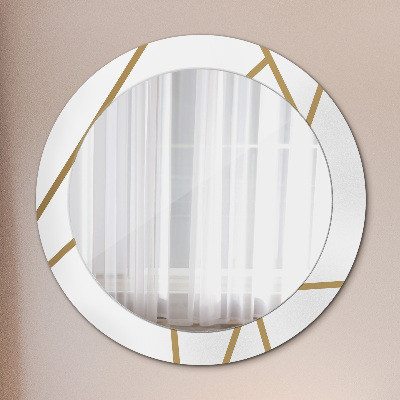 Round decorative wall mirror Linear composition