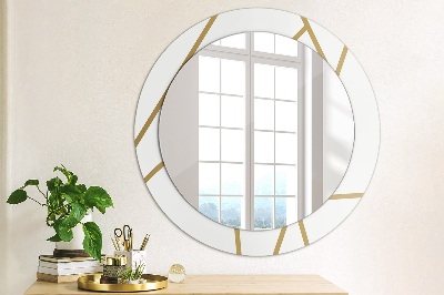 Round decorative wall mirror Linear composition