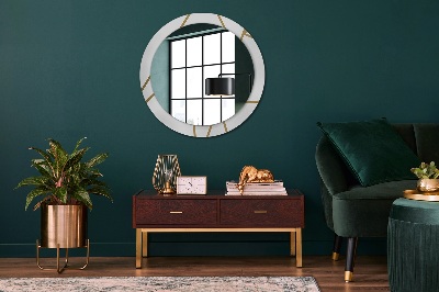 Round decorative wall mirror Linear composition