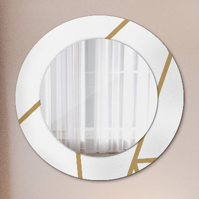 Round decorative wall mirror Linear composition