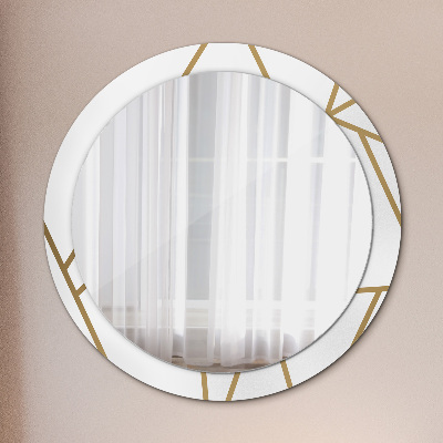 Round decorative wall mirror Linear composition