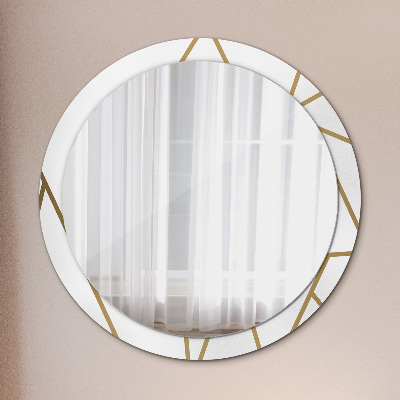 Round decorative wall mirror Linear composition