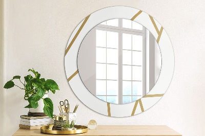 Round decorative wall mirror Linear composition