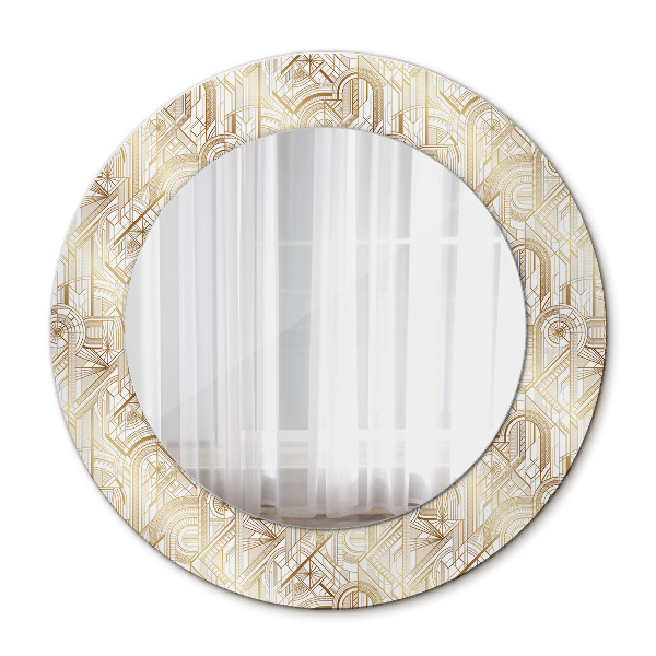 Round decorative wall mirror Art deco composition