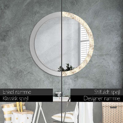 Round decorative wall mirror Art deco composition