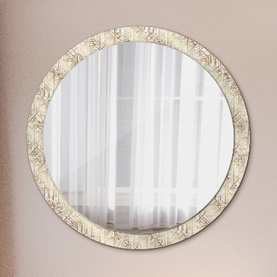 Round decorative wall mirror Art deco composition