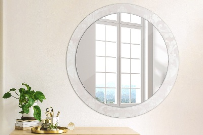 Round mirror printed frame Delicate roccoco texture