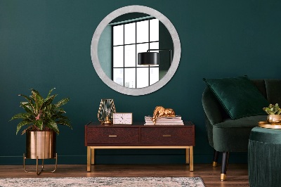 Round mirror printed frame Delicate roccoco texture