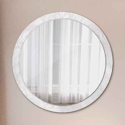 Round mirror printed frame Delicate roccoco texture