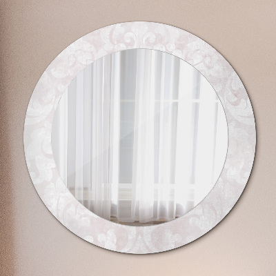 Round mirror printed frame Delicate roccoco texture