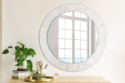 Round mirror printed frame Delicate roccoco texture