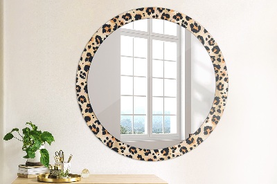 Round decorative wall mirror Wild pattern