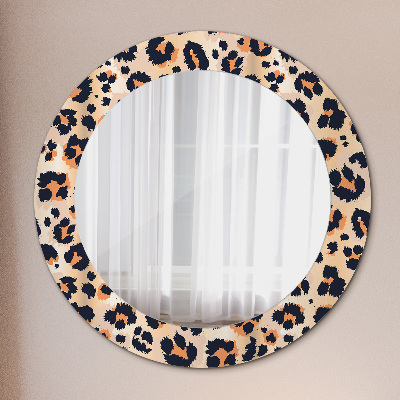 Round decorative wall mirror Wild pattern