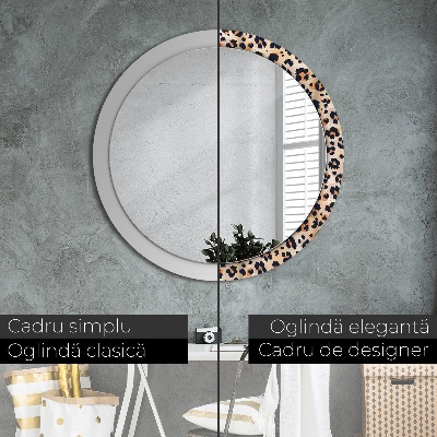 Round decorative wall mirror Wild pattern