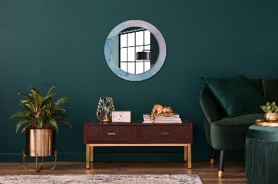 Round decorative wall mirror Modern marble texture