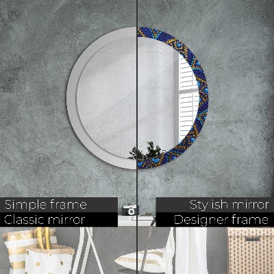 Round decorative wall mirror Decorative composition