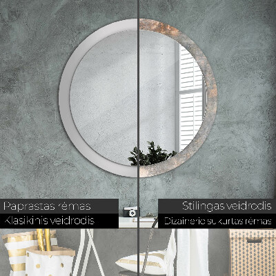 Round decorative wall mirror Vintage concrete