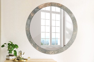 Round decorative wall mirror Vintage concrete