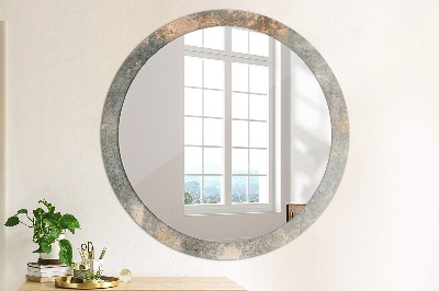 Round decorative wall mirror Vintage concrete