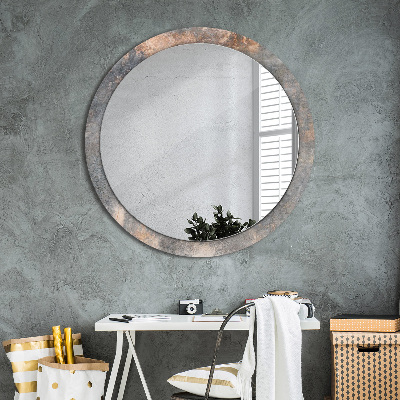 Round decorative wall mirror Vintage concrete