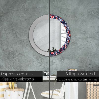 Round decorative wall mirror Symbol of london