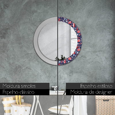 Round decorative wall mirror Symbol of london