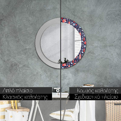 Round decorative wall mirror Symbol of london