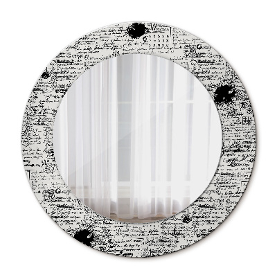 Round decorative wall mirror Scribbles pattern