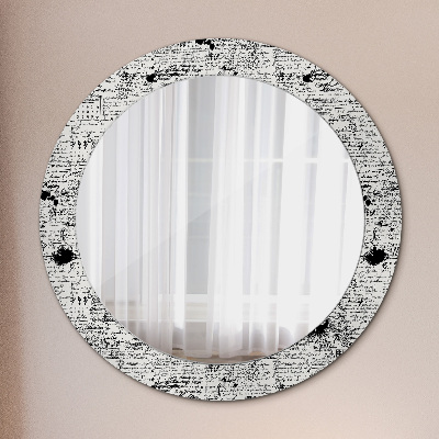 Round decorative wall mirror Scribbles pattern