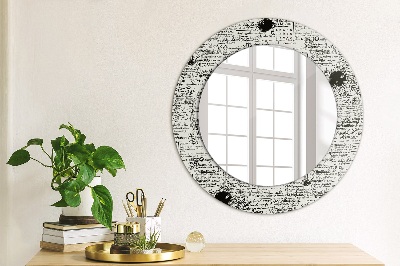 Round decorative wall mirror Scribbles pattern