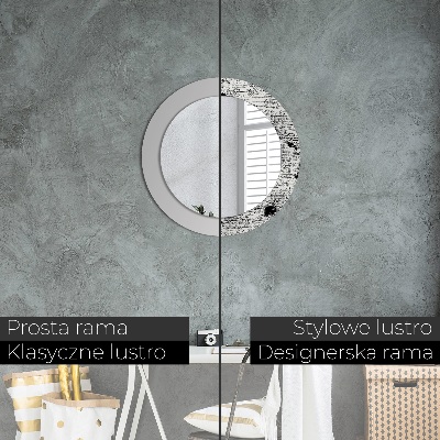 Round decorative wall mirror Scribbles pattern