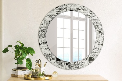 Round decorative wall mirror Scribbles pattern