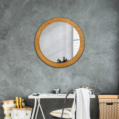 Round decorative wall mirror Metal surface