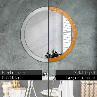 Round decorative wall mirror Metal surface