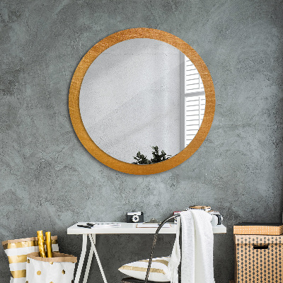 Round decorative wall mirror Metal surface