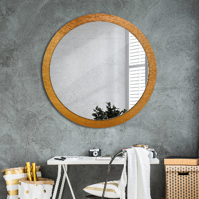 Round decorative wall mirror Metal surface