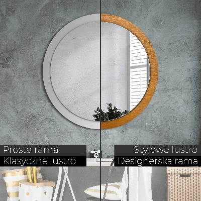 Round decorative wall mirror Metal surface