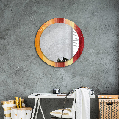 Round decorative wall mirror Abstract painting