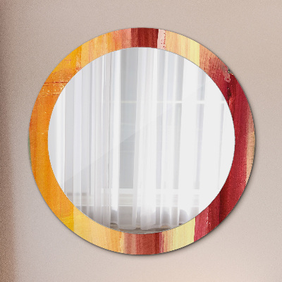 Round decorative wall mirror Abstract painting