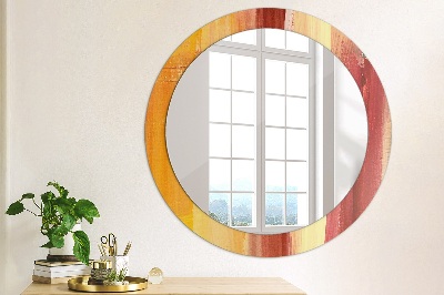 Round decorative wall mirror Abstract painting