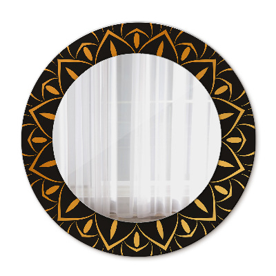 Round decorative wall mirror Gold mandala