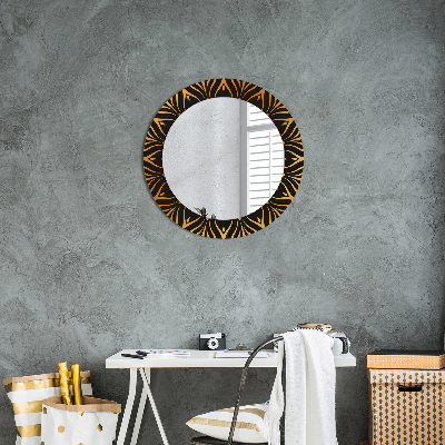 Round decorative wall mirror Gold mandala