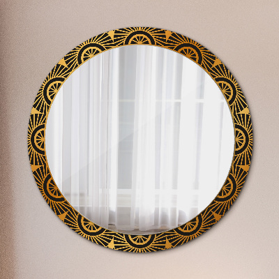 Round decorative wall mirror Gold mandala