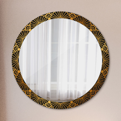 Round decorative wall mirror Gold mandala